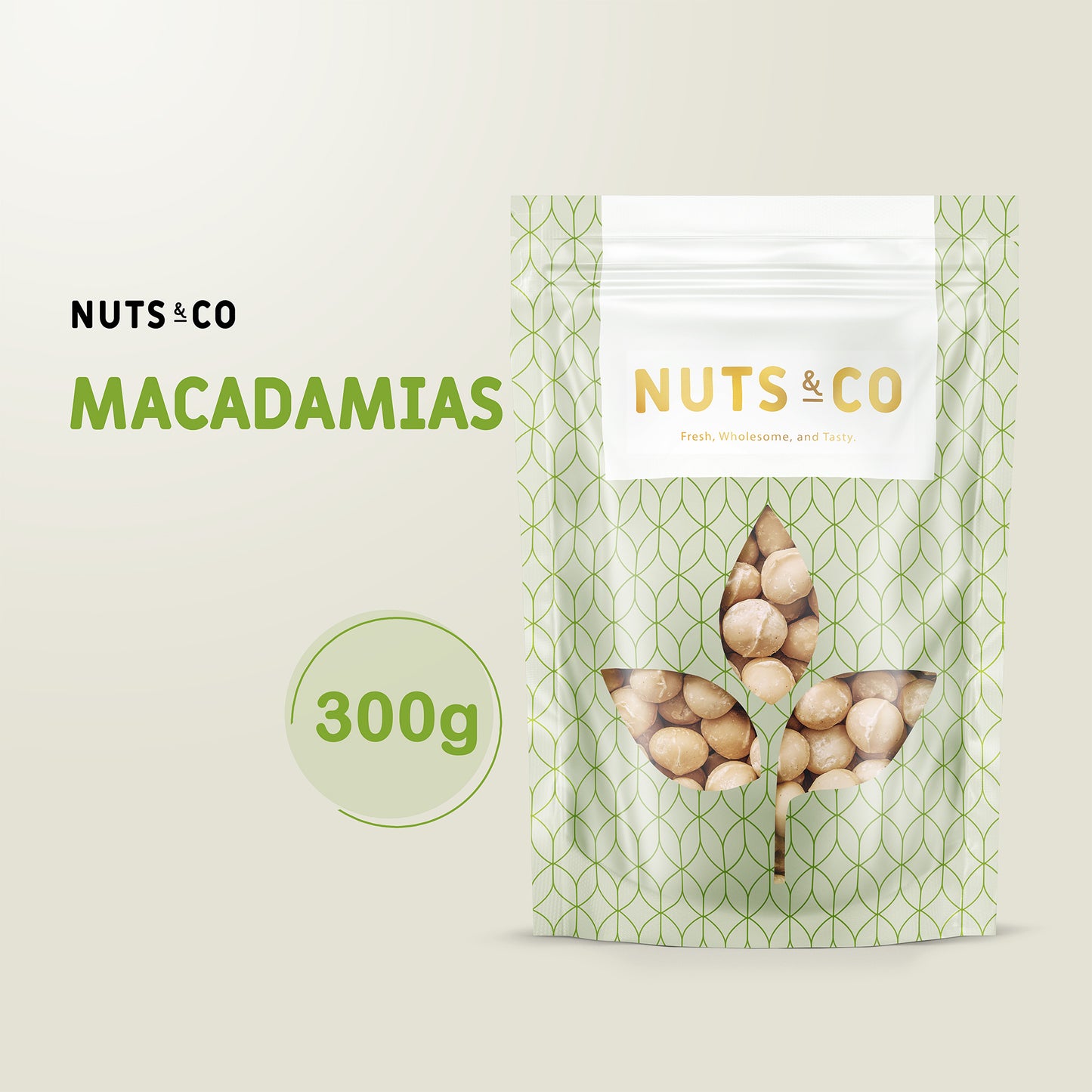 Nuts & Co Raw Extra Large Macadamias (whole) / Kacang Makadamia / 夏威夷果