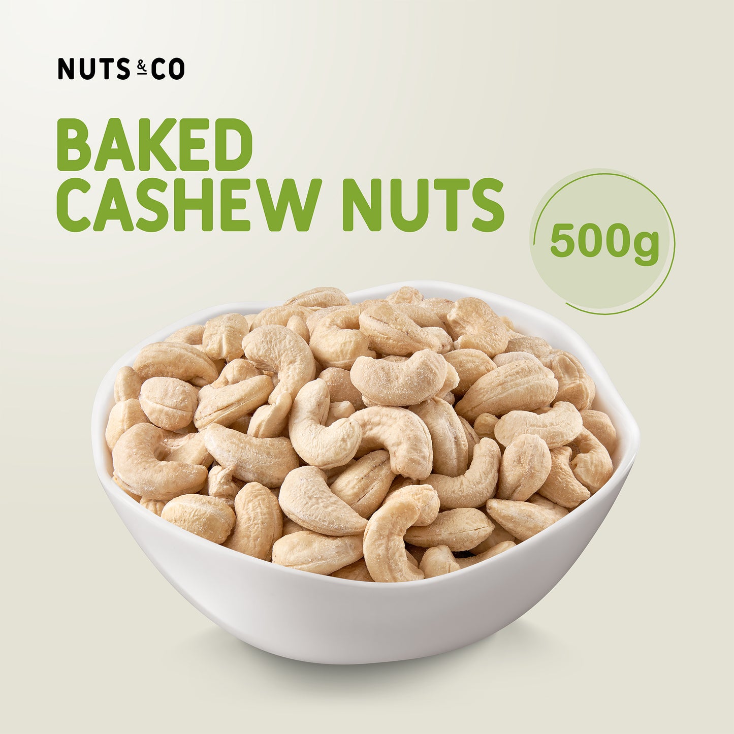 Nuts & Co Vietnam Baked Cashew Nut (Unsalted) / Kacang Gajus Bakar / 烘腰果