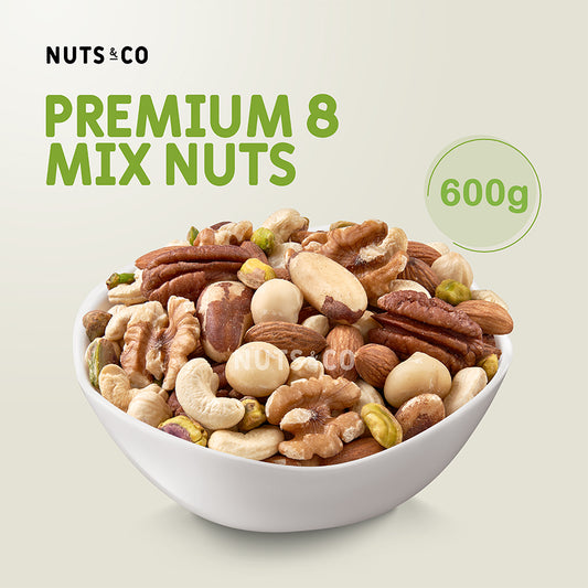 Nuts & Co Premium 8 Baked Unsalted Mix Nuts (Freshly Mix in Malaysia) 优选8种混合坚果