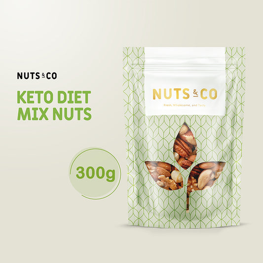 Nuts & Co Keto Diet Baked Unsalted Mix Nuts (Freshly Mix in Malaysia) Kacang Campuran KETO 减脂混合坚果
