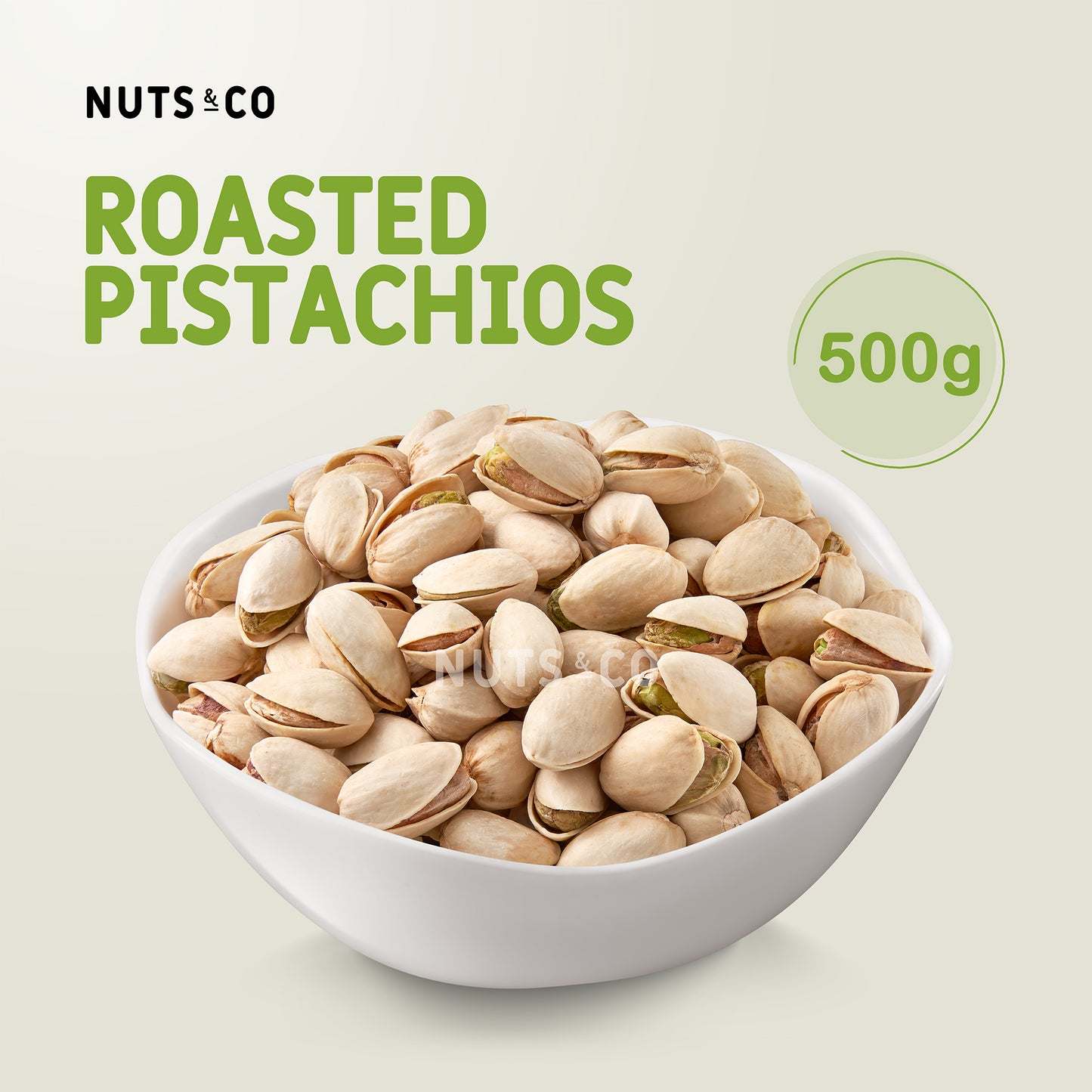 Nuts & Co Roasted Pistachio Nut Unbleached (Lightly salted) / Kacang Cerdik Panggang / 烤开心果