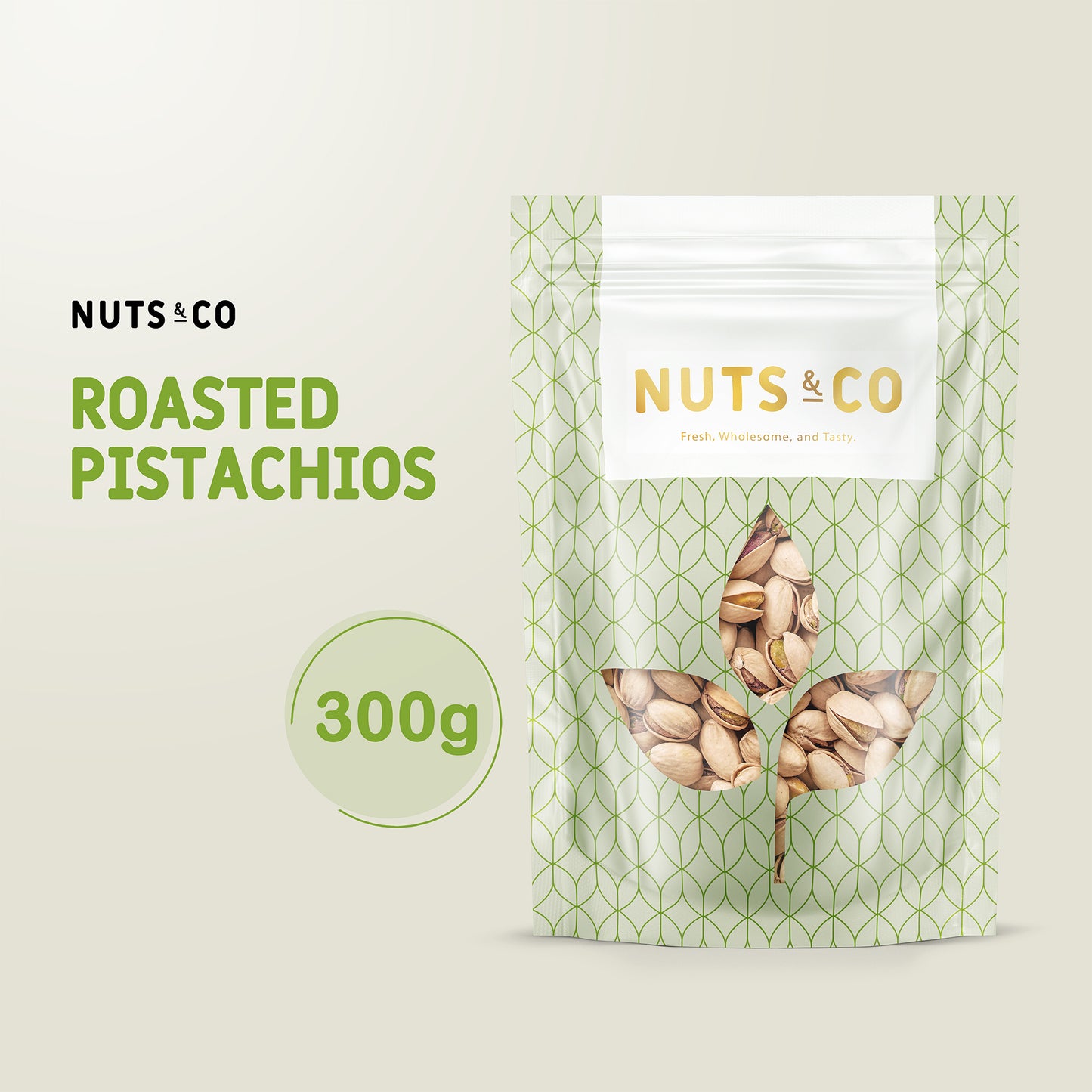 Nuts & Co Roasted Pistachio Nut Unbleached (Lightly salted) / Kacang Cerdik Panggang / 烤开心果